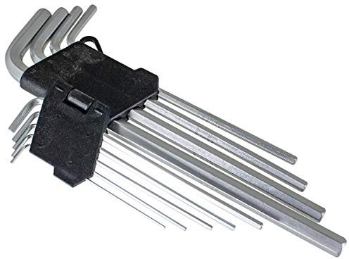 Amtech I8778 9 Piece Extra-Long Metric hex Key Set