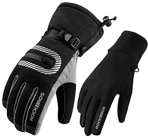 ROCKBROS Skihandschuhe 2 in 1 Handschuhe Frühling, Herbst, Winter Vollfinger Winddicht Warme Handschuhe für Outdoor Sports Laufen, Fahrrad Damen Herren