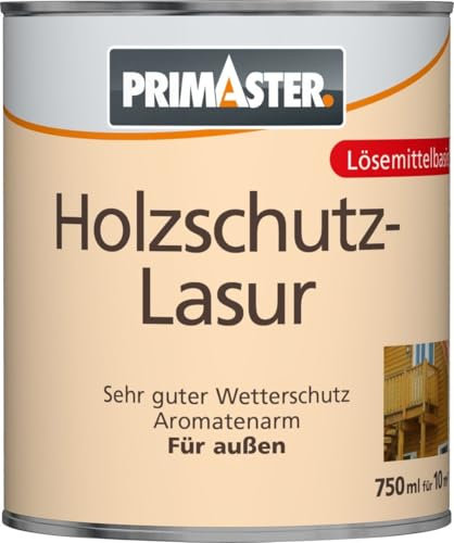 Primaster Holzschutz Lasur 10 m² 750 ml farblos Lasur für alle Holzarten