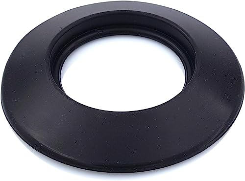 Rosone colore NERO in E.P.D.M. per canna fumaria stufa a pellet legna gas Rosetta di Copertura per tubi (NERO D80mm)