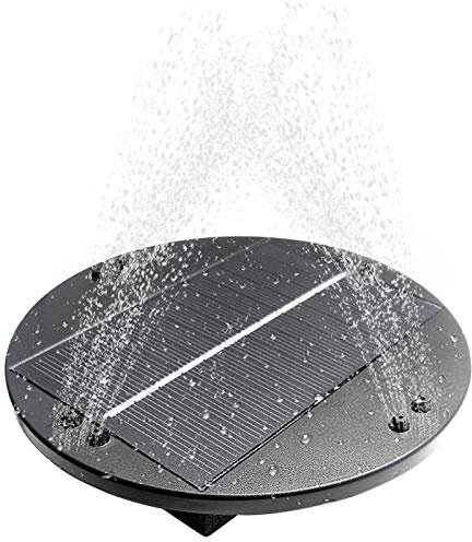 MEYENG 1.0W Pompe De Fontaine Solaire, Fontaine Solaire Extérieur, Flottante Pompe Bassin Solaire Autoportante avec 8 Buses pour Bain D'oiseau, Étang, Piscine, Décoration De Jardin
