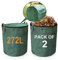 losolese Large Garden Waste Bags with lid and zipper, 272 L Waterproof Heavy Duty Garden Leaf Waste Sacks with Handles,Foldable and Reusable ,Green, 2 PACK