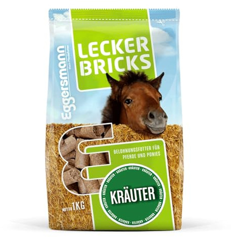 Eggersmann My Horse Food 1kg Golosinas para Caballos | Deliciosos Ladrillos para Caballos y Ponis | Sabor a Hierbas Naturales recompensa y para el intermedio | Accesorios para Caballos