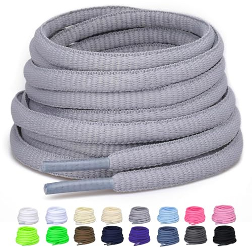 Puzeam 2 pares 6mm Cordones Ovalados de Zapatos para Zapatillas Deportivos | 24 Colores Atléticos Cordon Zapatilla Deporte, Resistentes y Duraderas