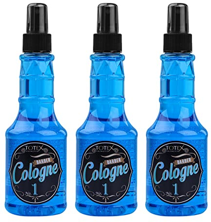 Totex Barber Aftershave Men Spray Cologne Fragrance Professional Barbers Hairdressers and Traditional Spray Cologne Blue 250 ml (3 Pcs Offer) (No 1 Blue)