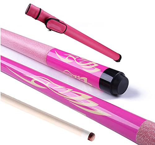 RIFWOVE Langlebig Professionelle Billard Queues, 1/2 Ahorn Pool Cue, für Männer Frauen, 13mm Kopf, Rosa, Kanadischer Ahorn, Snooker Queue, Stick für professionelle Billardspieler