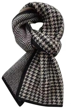 TUSOPORT Infinity Scarf For Women Winter Scarves For Women Warm Cashmere Womens Scarves Neck Scarf Plaid Fall Softest Classic Warm Gifts Gift (Black)
