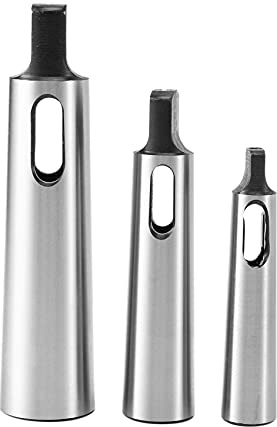 Tokiudeeir 3pcs Morse Taper Adapter MT1 to MT2 MT2 to MT3 MT3 to MT4 Reducing Drill Chuck Sleeve for Drilling Machine