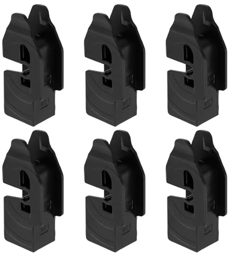 YINETTECH 6-teiliger Vorderer Wischerblatt Montagehaken Clip Adapter für 9mm Hakentyp Arm J-Hakenarm Wischerblätter Adapterclip