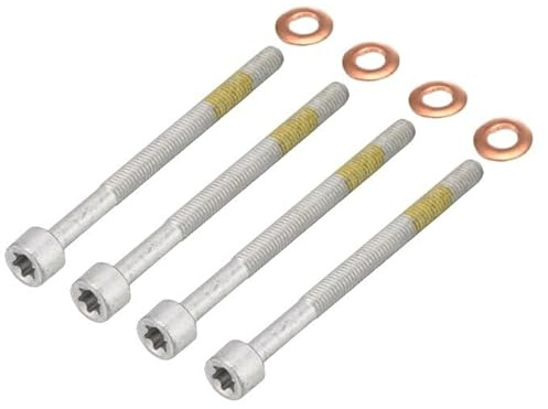 4x Einspritzdüse Zylinderschraube Kupfer Dichtringe Dehnschrauben Injektor Halterung A0009902907