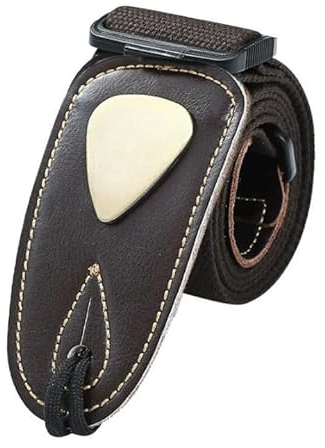 CEMELI Breiter 50 mm Denim-Stoff-Gitarrengurt Akustik-Schultergurt und Enden aus echtem Leder für E-Gitarren Bassgitarre Länge verstellbar: 95–160 cm
