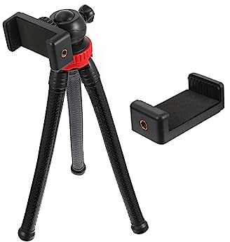 CIYODO Flexible Adjustable Camera Tripod with 2pcs Phone Clips, Portable Octopus Desktop Stand for Smartphone Live Streaming and Photography, Suitable for Vlogging and Travel