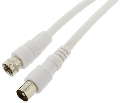 Levitantes Cable de conexión antena F macho a DIN macho de 2.5m, ideal para transmisión de señal en sistemas de audio y video.