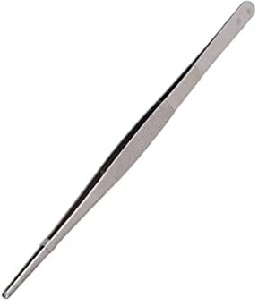 Alipis 1pc Stainless Steel Food Tweezers Practical Cooking Tongs for Steaks Fish and BBQ Rustproof Food Clamps for Kitchen and Outdoor Use