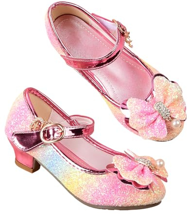 JerrisApparel Scarpe da Principessa per Ragazze Mary Janes Matrimonio Compleanno Festa (Multicolore, 28 EU)