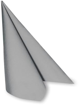 DeinPack 800 x Airlaid Serviette 40 x 40 cm grau HORECA - hochwertige Einwegservietten stoffähnlich - Reißfest, Saugstark & Formstabil - ideal für Hochzeit, Partys und Events