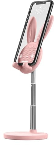 Hasen-Handyständer – niedlicher Hasen-Smartphone-Ständer, kreatives Schreibtischzubehör | Verstellbarer Handyhalter im Tier-Design, universeller, niedlicher Handy-Ständer für Frauen, Mädchen, im Büro