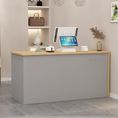 Empfangstheke,Bürotheke,Modern Rezeptionstheke,Rezeption mit theke,Mehrere Objekte,geeignet for Snackbars,Rezeptionen,Bekleidungsgeschäfte und andere Szenen (müssen installiert Werden)(H,90CM)