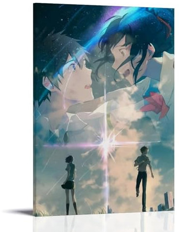 Your Name Póster Anime Kimi No Na Wa (5) Póster Pintura Decorativa Lienzo Arte de Pared Salón Póster Dormitorio Pintura, Arte de Pared Impresión de Imagen Moderna Decoración de Habitación Familiar 40