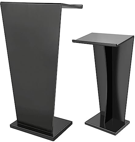 LVSEWOA Podium Moderner MDF-Podiumständer Tragbare Kirchenkanzel Bodenstehende Präsentations-Rednerpult-Tisch-Empfangstheke für Klassenzimmer-Büro-Restaurant 55 * 35 * 110CM Kanzel-Büro