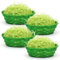 Cestini di Pasqua con Erba Decorativa, 4 Pezzi Cestino Pasqua da Riempire, Erba di Pasqua Verde, Cestini di Pasqua in Vimini, Nidi di Pasqua Cesto Tessitura per Decorazione Uovo Pasqua
