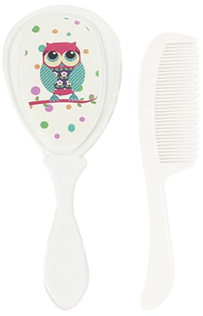 Trveqhk Baby-Haarbürste und Kamm-Set, weiche Borsten, Haarbürste, Wiegenkappe, Fellpflege, Baby-Haarbürste, Sicherheitsmassage, Kinderprodukte für Kleinkinder