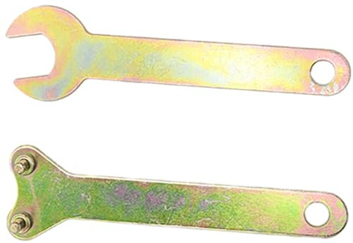 HOMSFOU Angle Wrench Spanner Set for Angle Grinder Accessories, 2pcs Iron Pin Spanner Tool for Power Tool Repair and Disc Clamping in Workshop and DIY Use