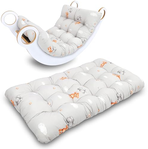 Manta bebe suelo 60x120 cm - colchoneta alfombra gateo tapete suave almohada para arco Montessori y juegos actividades bebes playmat acolchado Oeko-Tex Ositos de peluche