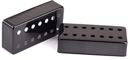 Schwarze Humbucker Abdeckung für E-gitarre, 7-saiter, 14-loch | Kupfer Nickel Legierung, Passend für Selbstgemacht Projekte, Pickup Abdeckung als Gitarrenzubehör für Austausch