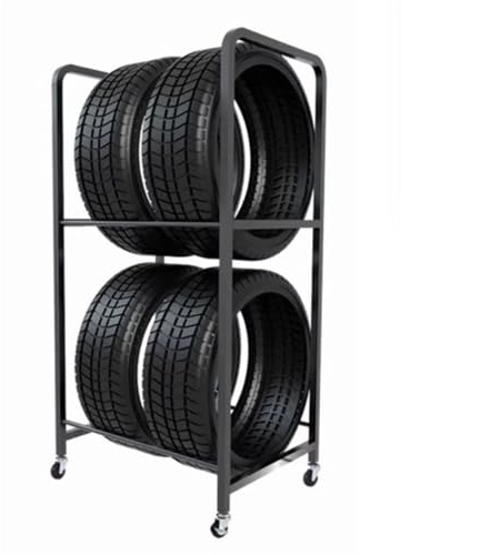 Espositore per pneumatici da pavimento, supporto per pneumatici da officina per garage per cerchioni per ruote di backup per pneumatici, supporto per pneumatici in acciaio resistente
