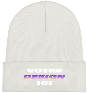 Beanie Tricoté Personnalisable pour Hommes & Femmes – Bonnet d’Hiver avec Texte, Photo, Image ou Logo – Créez Votre Beanie Chaud – Idéal pour l’Hiver et Le Quotidien – Cadeau Unisexe