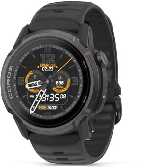 COROS APEX 4 (46mm) GPS Watch, 1.3 MIP Touchscreen, Global maps with Turn-by-Turn Navigation, 41 Days Battery Life, Voice Pins, and Hands-Free Calls, for Running, Skiing, and Climbing - Black
