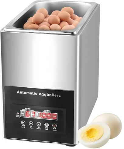 Olla de huevos comercial con control de temperatura y temporizador, caldera de huevos para cocina de restaurante