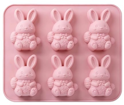 Moule En Silicone Lapin De Pâques Mignon, Facile À Nettoyer, 20x12x3 Cm, Moule À Chocolat Lápin 3D, Moules À Lapin, Artisanat Créatif, Pour Savon, Gâteau Glacé, Cupcake, Décoration De Pâtisserie