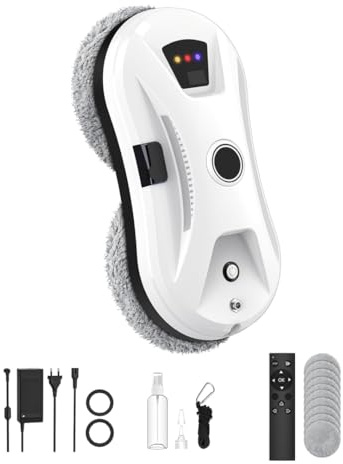bergxperten Osmo Fensterputzroboter 5600Pa mit Automatischem Wasserstrahl, Elektrischer Automatischer Fensterreiniger mit Mehreren Reinigungsmodi für Innen - und Außenfenster