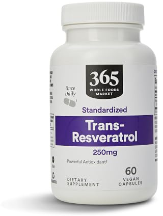 365 by Whole Foods Market, Transresveratrol 250Mg, 60 Vegg Capsules