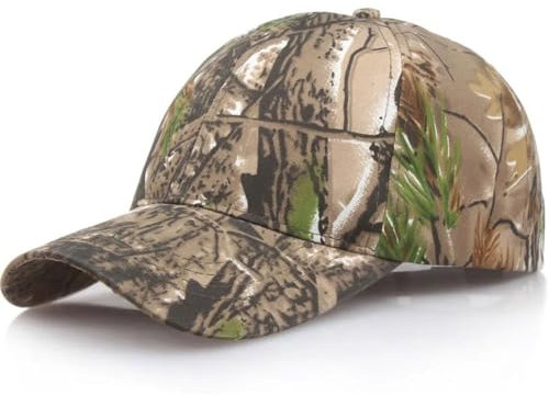 FSO Woodland Camo Mens Baseball Cap Shooting Hat Real Leaf Oak Tree Camouflage Shooting Hunting Fishing Airsoft Adjustable Headwear