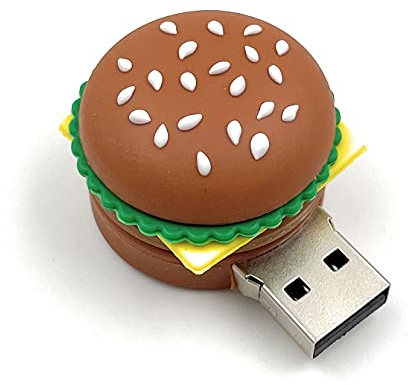 Onwomania USB Stick 16GB Hamburger Cheeseburger Burger Braun USB Speicherstick - Datenspeicher - Memory Stick für Laptop Notebook Ultrabook