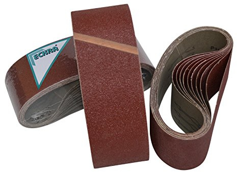 ECKRA Schleifbänder Set 100 x 610 mm mit verschiedenen Körnungen 20 Stück, bitte angegebene Größe vor dem Kauf mit Ihrer Maschine abgleichen!