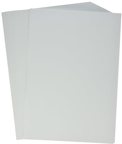 Kangaro Lot de 50 feuilles de papier à lettre gris pastel DIN A4 160 g/m² FSC mix - Papier à lettre - Papier de bricolage