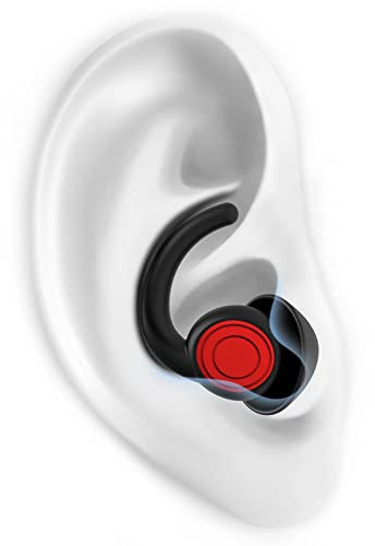 SUPCEAT Ear Plugs for Sleeping - Noise Reduction Soft Silicone Earplugs, 2 Pairs Reusable Hearing Protection Earplugs for Noise Sensitivity, Sleep,Snore,Travel,Sound Reduction Noise Cancelling - Black