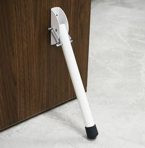 BAUSTER® Türfeststeller Aussenbereich, Metall weiß, Türfeststeller Außen Torstopper, Idealer Tür Feststeller zum Schutz gegen zufallende Türen oder Tore (210mm / ∅14mm, 1 Stück)