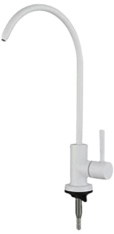 Rubinetto Cucina, Rubinetto Depuratore Acqua Monocomando A Collo Di Cigno Rubinetto Osmosi Inversa 1 Via,Bianco