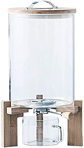 DIE Flour And Cereal Container, Rice Dispenser 5L/7.5L, Creative Glass Food Storge Container For Kitchen Organization And Pantry Store,7.5L,Constructive23