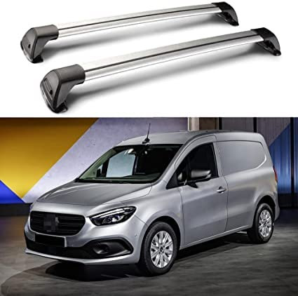 Roof Rack Cross Bars for Mercedes Benz Citan LWB 5 Door Van 2012-2022, Cross Bars Transporting Storage Rooftop Luggage Holder Rail Rack Cross Bar