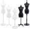 nbeads 5 Ensembles Mini Mannequin Modèle D'Affichage, Support D'Affichage en Plastique Support D'Affichage de Mannequin Forme de Robe pour Mini Robes Bricolage Faisant des Accessoires Présentoir