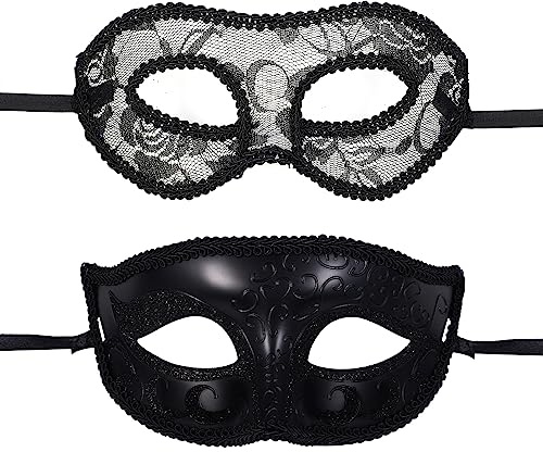 JewelryWe Schmuck 2/4/6/10 Stück Maskerade Maske Venezianische Spitze Augenmaske Spitzenmaske Gesicht Kostüm für Halloween Karneval Party Cosplay