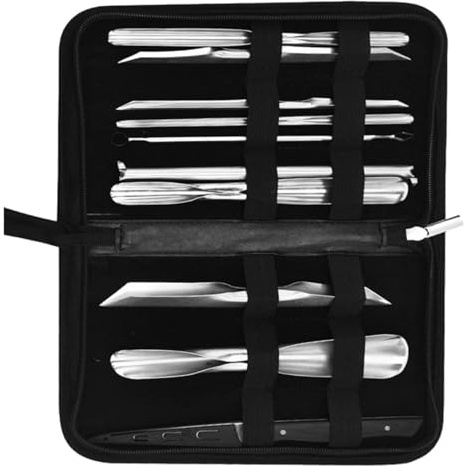 Yajuyi 10Pcs Culinary Carving Tool Set, Kitchen Sculpting Modeling Tool, Modeling Garnishing Fruit Vegetable Carving Knife for Hotel