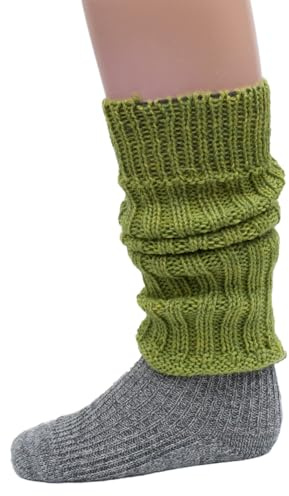 Hirsch Natur, Merino Kinder Beinstulpen Grobstrick, 100% Schurwolle (kbT)