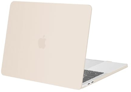 MOSISO Kompatibel mit MacBook Pro 13 Zoll Hülle 2026 2025-2016 M2 M1 A2338 A2289 A2251 A2159 A1989 A1706 A1708 mit/ohne Touch Bar, Kunststoff Hartschale für MacBook Pro 13 Hülle, Beige